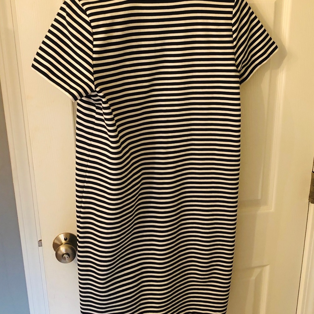J. Crew shift dress blue and white stripe